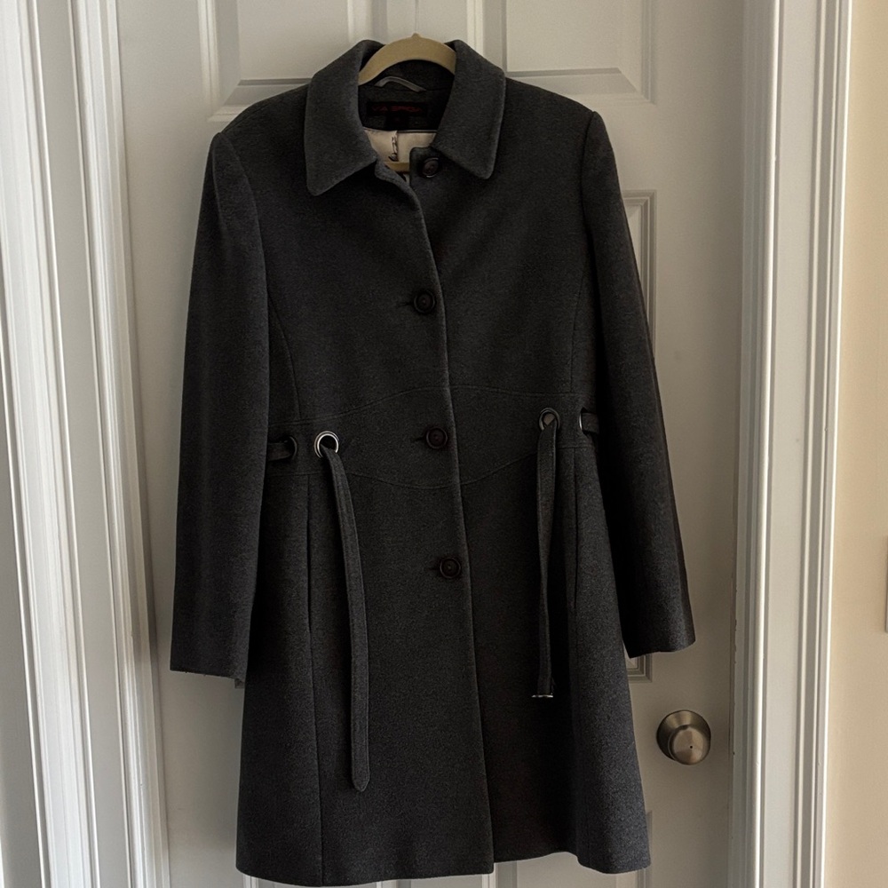 Via Spiga Charcoal Trench Coat